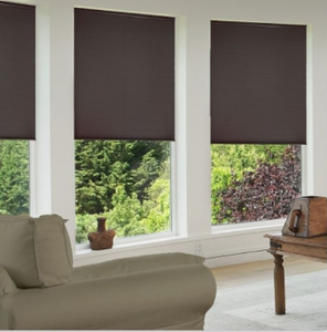 lot 3928 image: Allen  Roth Cordless Blackout Cellular Shade White 31 Inch X 64 Inch M1d ( Missing End Caps )