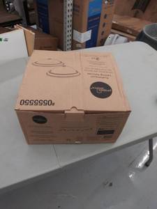 lot 3955 image: Project Source 2-Pack 13-in W White Ceiling Flush Mount- DAMAGED
