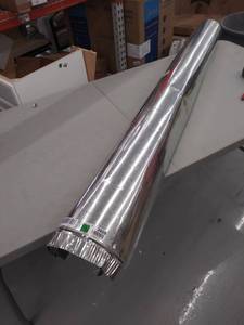 lot 3959 image: IMPERIAL 4-in x 60-in Galvanized Steel Round Duct Pipe- DAMAGED