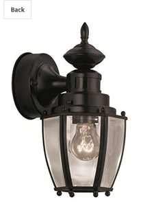 lot 3978 image: Black Motion Activated Outdoor Wall Light, Portfolio 11.75-in H ( Not Inspected )