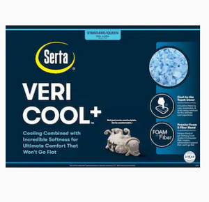 lot 3982 image: Serta Vericool. ( StandardQueen Bed Pillow ) ( Used )