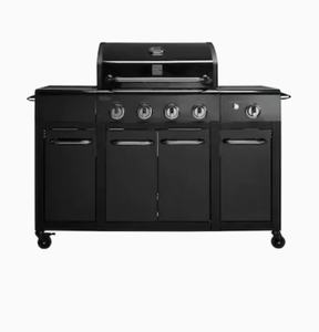 lot 3991 image: Kenmore Liquid Propane Gas Grill ( Damaged , Missing Front Wheels , Not Inspected )