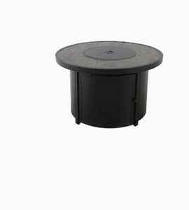 lot 4261 image: allen  roth 42-in W 55000-BTU Black Tabletop Aluminum Fire Table