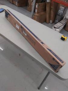 lot 4279 image: Lithonia Lighting C 232 120 GESB Two-Light T8 Fluorescent Ceiling Fixture, White DAMAGED