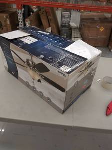 lot 4292 image: Harbor Breeze Sage Cove 44-in Satin Nickel LED Indoor Ceiling Fan (5-Blade)- INCOMPLETE MISSING LIGHT SHADE