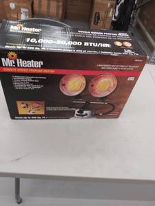lot 4303 image: Mr. Heater 30,000-BTU Portable Radiant Liquid Propane Heater- APPEARS USED