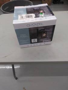 lot 4305 image: Quoizel Asheville 7.9375-in H Dark Oil Rubbed Bronze Outdoor Wall Light- SHADE BROKEN