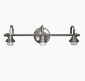 lot 4310 image: Portfolio Fv09-041-5 D&c 3-light Brushed Nickel Bathroom Vanity Light See Desc