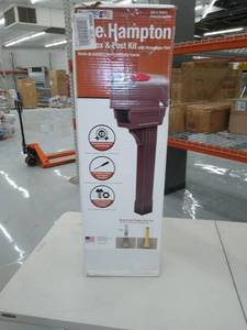 lot 4319 image: Postal Pro 7-34-in x 52-in Plastic Mocha In-Ground Mount Mailbox with Post ( No Box , Post Only )