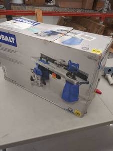 lot 4362 image: Kobalt Fixed Corded Router with Table Included NOT FULLY INSPECTED OUTSIDE BOX