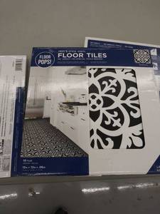 lot 4383 image: FloorPops Gothic Peel & Stick Floor Tiles