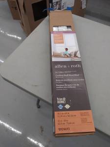 lot 4393 image: allen and roth cordless faux wood blinds 28.5 x 64