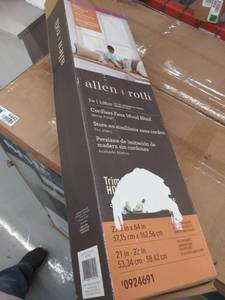 lot 4394 image: allen and roth cordless faux wood blinds 22.5 x 64 HARDWARE MAY VARY