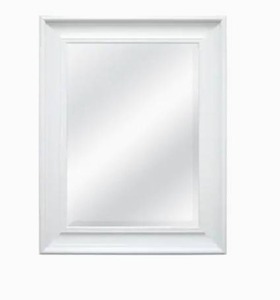 lot 4445 image: Style Selections L x W White Beveled Wall Mirror Item #197584Model #72458