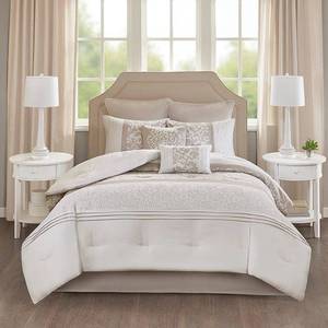 lot 173 image: 510 Design Lynda Embroidered 8 Piece Comforter Set - King