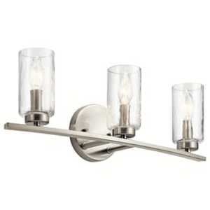 lot 187 image: Kichler Marita 3-Light 22&nbspinch&nbspCylinder Vanity Light