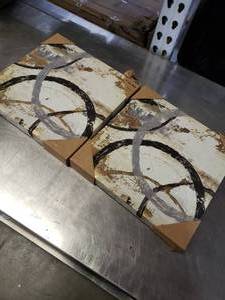 lot 193 image: Canvas Art Panels  Set of 2