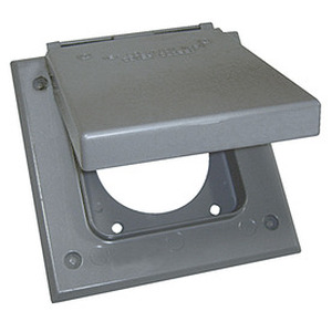 lot 202 image: Sigma Electric 14321 2-Gang 20-50 Amp Outlet Cover