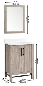 lot 120 image: Vanity w Top & Mirror