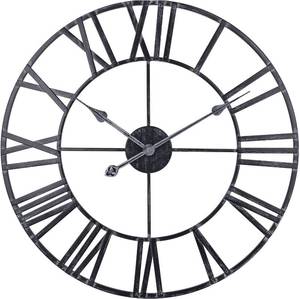 lot 166 image: Weathered Silver Tower 30&nbspinch&nbspIndoorOutdoor Decorative Roman Numeral Wall Clock