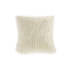 lot 180 image: Madison Park Adelaide Premium Luxury Faux Fur Square Throw Pillow
