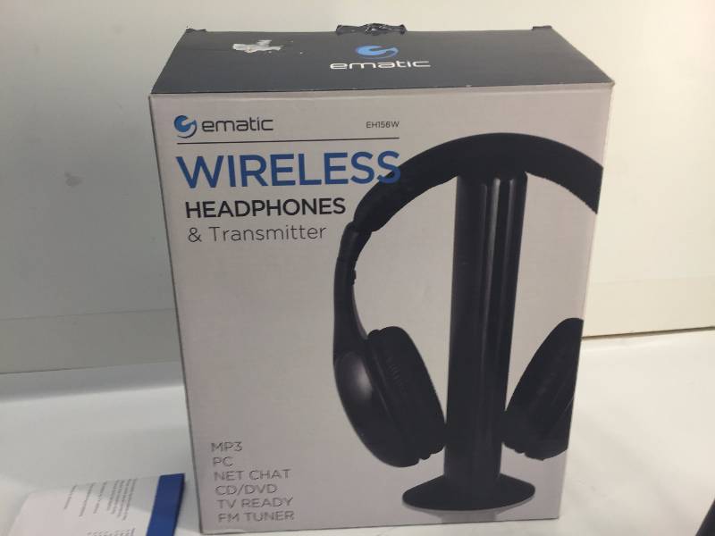 EMATIC Wireless Headphones & Transmitter EH156W | EM Auctions Sale