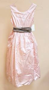 lot 7540 image: Dimples Los Angeles Size 12 Pink Silk Flower Girl Special Occasion Dress