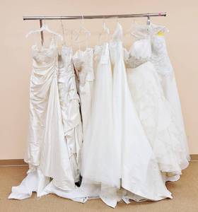 lot 7455 image: 7 Designer Bridal Gowns - Pronovias, Maggie Sottero, Demetrios, Casablanca Bridal ...