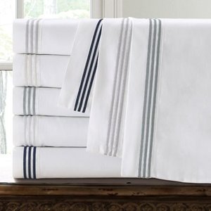 lot 55018 image: Eider & Ivory Althea 300 Thread Count 100pct Cotton Sheet Set - Cal. King