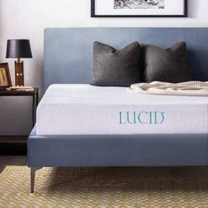 lot 55023 image: LUCID Comfort Collection 10-inch Gel Memory Foam Mattress - Retail$267.99