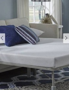lot 55039 image: Slumber Solutions 4.5-inch Sofa Sleeper Memory Foam (Mattress Only)- Retail$308.99