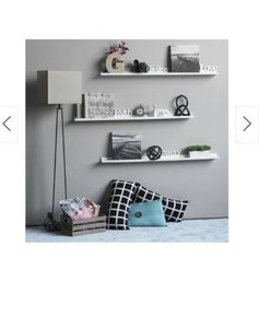 lot 55045 image: 22 46 Floating Picture Display Ledge Wall Mount Shelf Denver Modern Design White