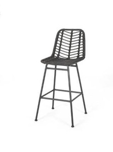 lot 55048 image: Sawtelle Outdoor Wicker Barstool by Christopher Knight Home- Retail$459.99