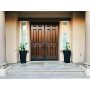 lot 55049 image: 28 Kante Lightweight Concrete Modern Tapered Tall Square Outdoor Planter Black - Rosemead Home & Garden, Inc