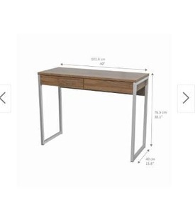 lot 55068 image: Porch & Den Skylar 2-drawer Desk- Retail$95.99