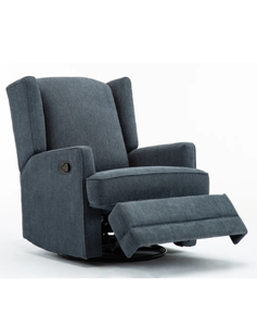 lot 55206 image: Shelby Wingback Swivel Glider Recliner by Greyson Living- Retail$479.99