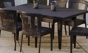 lot 55212 image: Dusk Outdoor Dining Table Only by Christopher Knight Home- Retail$915.99