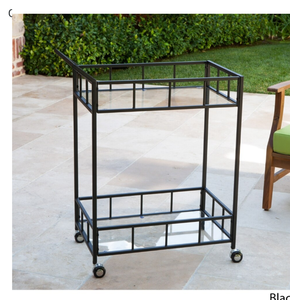 lot 55217 image: Varadero Outdoor Industrial Modern Bar Cart by Christopher Knight Home