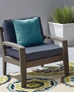 lot 55221 image: Grenada Outdoor Acacia Wood Chair only by Christopher Knight Home- Retail$997.49