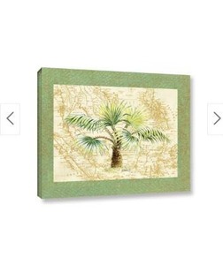 lot 55239 image: ArtWall Janet Kruskamps Palm Tree I Gallery Wrapped Canvas - 18x24