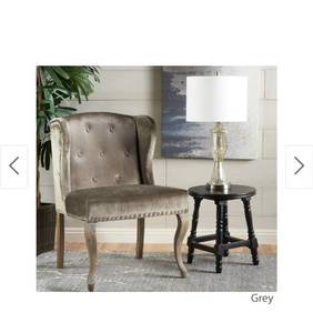 lot 55248 image: Niclas Velvet Wingback Chair by Christopher Knight Home - Grey