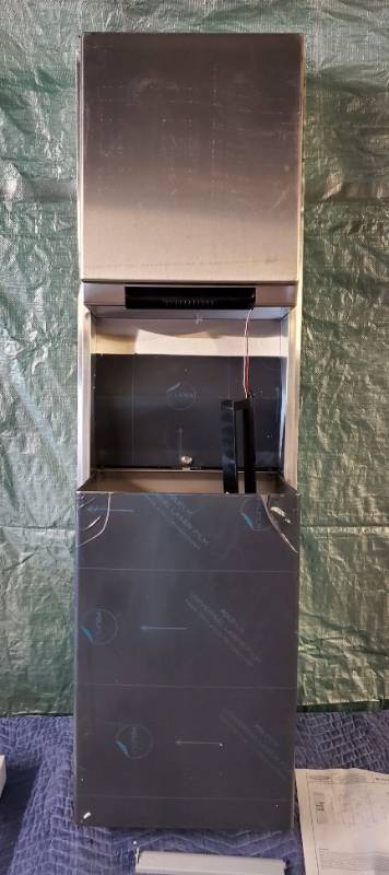 lot 1312 image: In Wall Classic Series Recessed Convertible Automatic Universal Roll Paper Towel Dispenser and Waste Receptacle