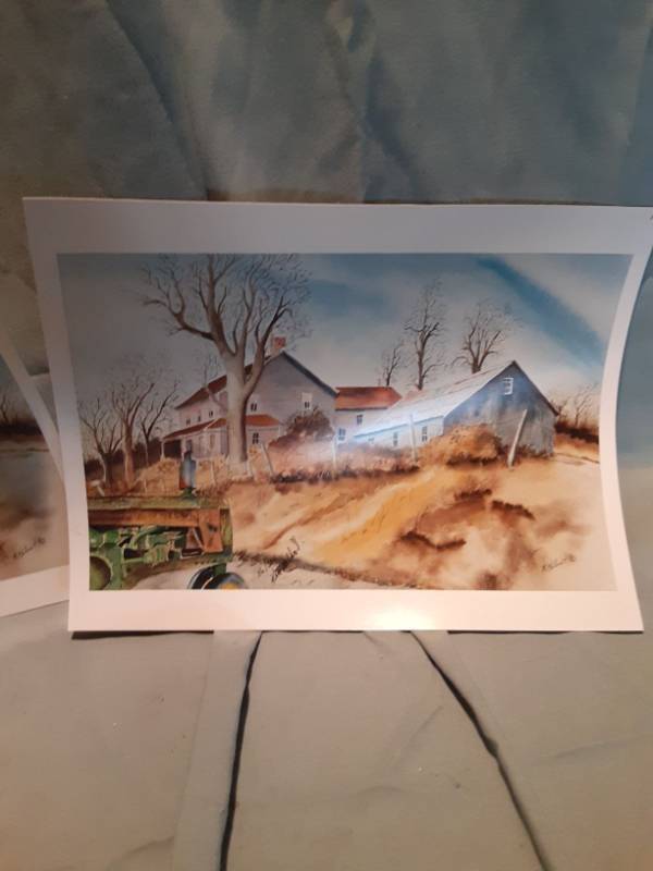 lot 4791 image: Set of 2 Identical Fuji Film Prints John Deere Tractor