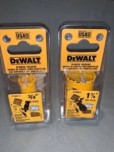 lot 77415 image: 2 DeWalt Bi-Metal Holesaws Location Shelf 1