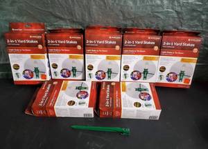 lot 77456 image: NIB . Lot of 7 Simple Living Smart Light Light Stakes 20 count Polypropylene