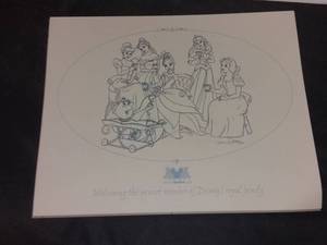lot 77463 image: Lot Of 3 Disney Artist Rendering Welcoming New Character