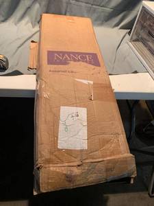 lot 77469 image: Lot of Ten 12x36 Inch Assorted Carpet Tile Planks Location Top of Shelf 2
