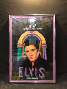 lot 77479 image: Framed Elvis A Musical Celebration Poster Location Near Shelf 6