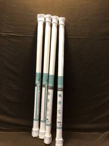 lot 77484 image: Lot of 4 Tension Shower Rods Location Shelf 4
