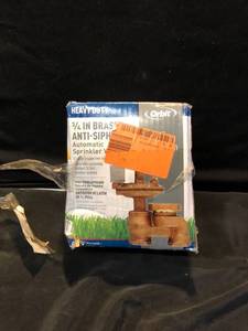 lot 77490 image: 34 in Brass Anti-Siphon Automatic Sprinkler Valve Location Shelf 4